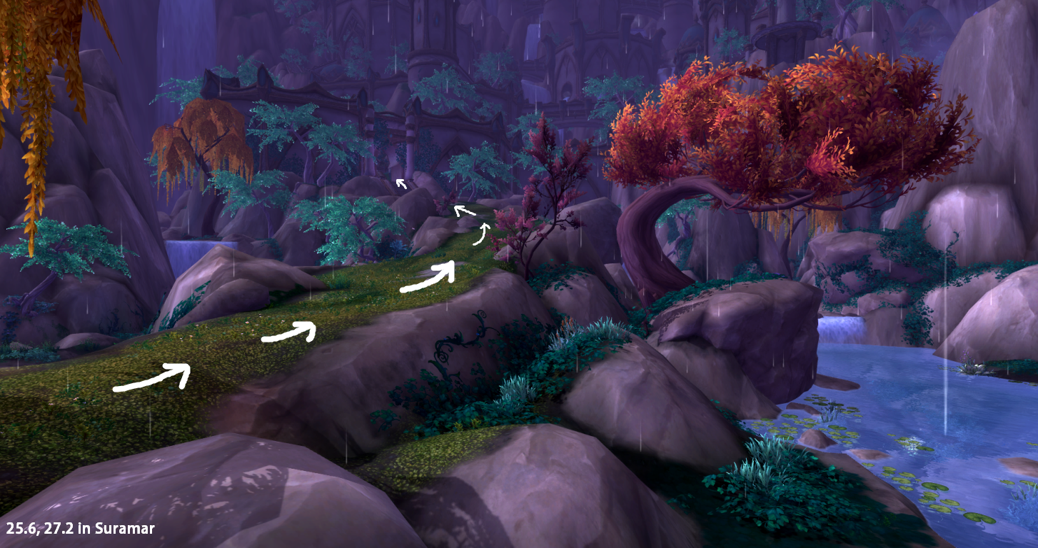 Keep following the path upward as shown below