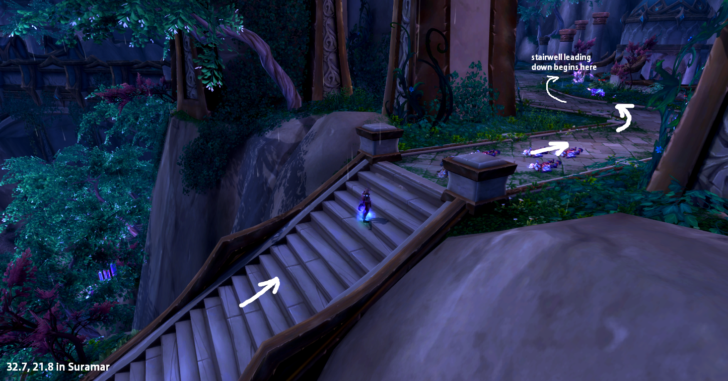 and soon you will see the NPC you need to kill (Tharillon) kneeling at